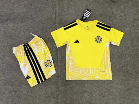 Scotland goalkeeper yellow kid kits — 2026/27