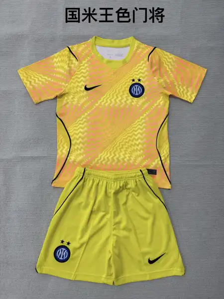 Kids Inter Milan Yellow Goalkeeper Adult Set, C — 2026/27